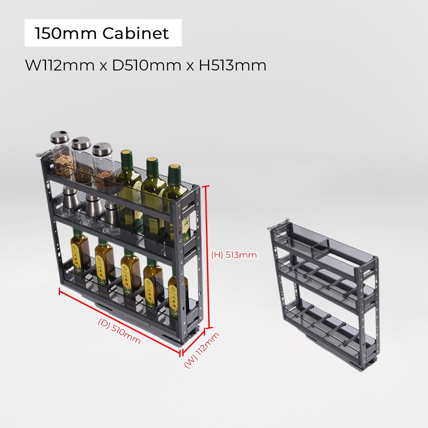 Condiment Rack Cupboard Kitchen Condiment Rack