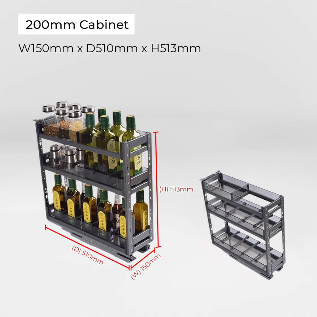 Kitchen Small Cabinet Pull-Out Basket【Pre-Order】 reroom-singapore