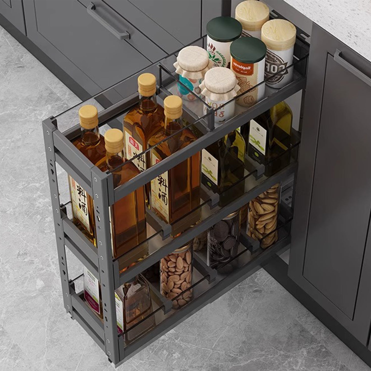Condiment Floor Rack Kitchen Condiment Rack