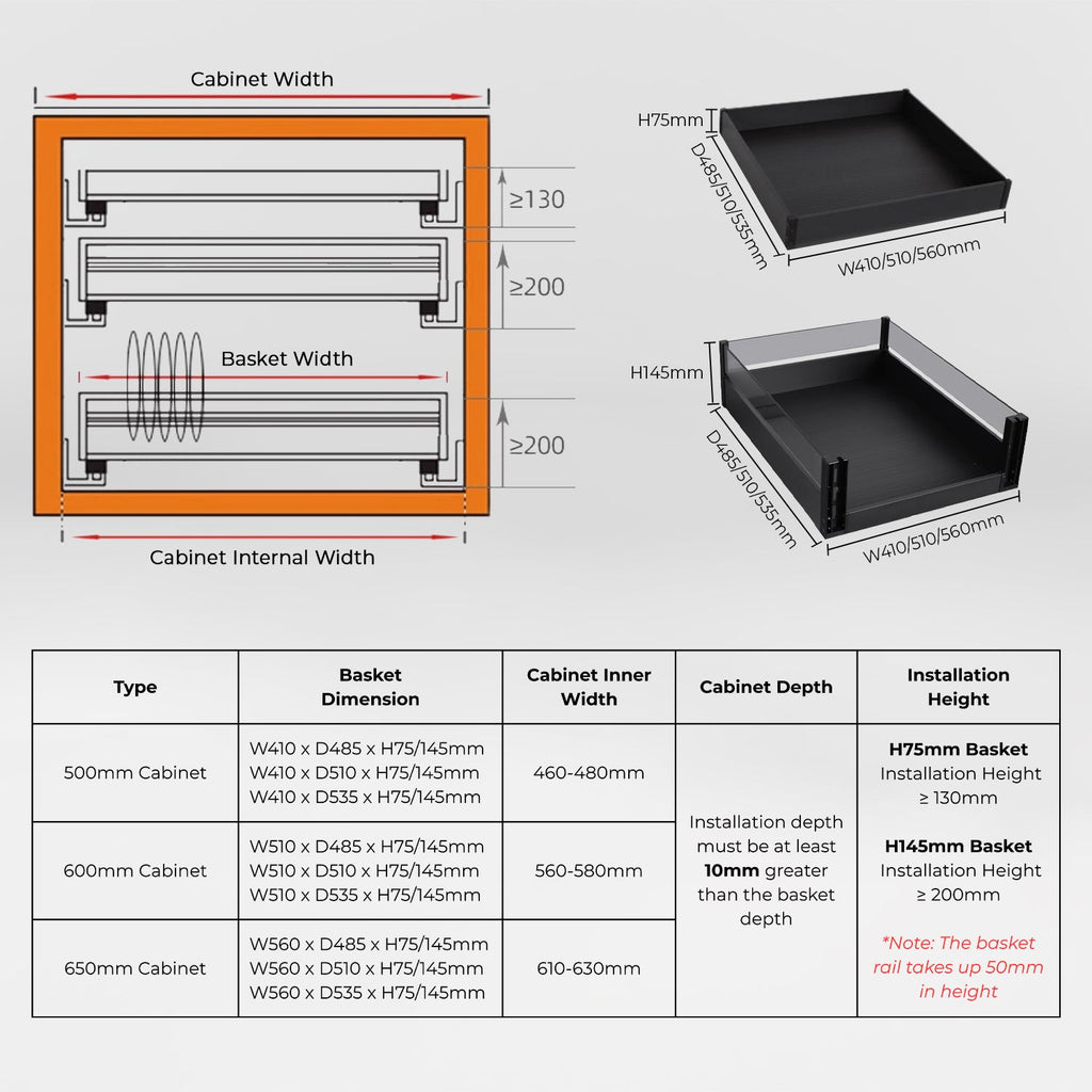 Kitchen Drawer Basket【Pre-Order】 reroom-singapore