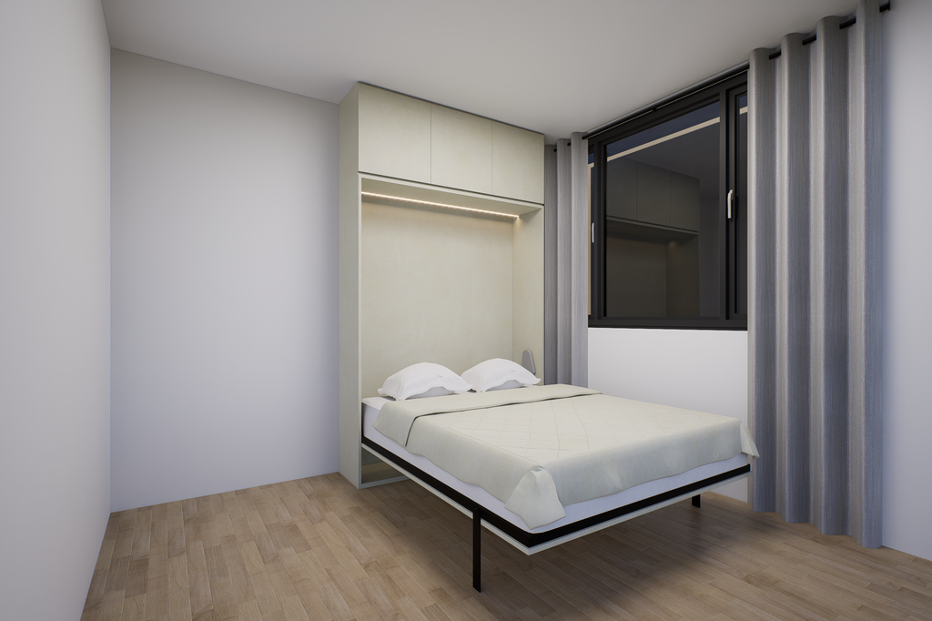Queen Vertical Murphy Bed (High Leg) reroom-singapore