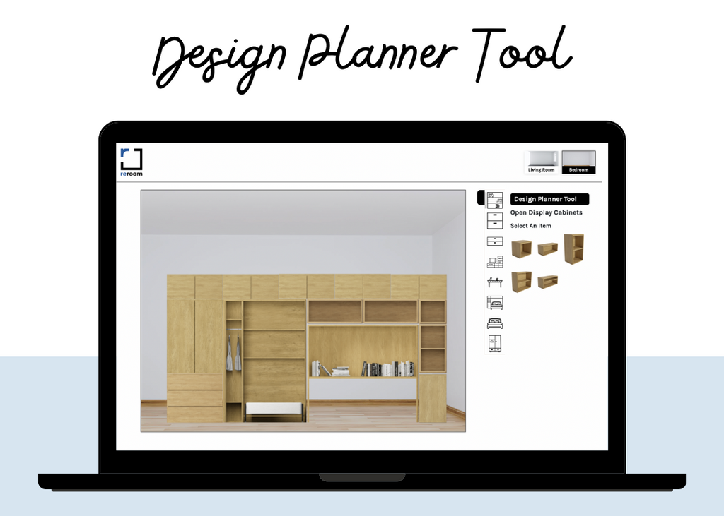 sg.reroom.today | Design planner tool to help visualise how your room will look like with your customise carpentry furniture. Mix & match with a range of modular units to create your ideal design for your room.