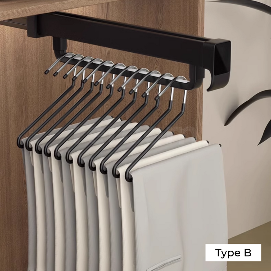 Top-Mounted Push-Pull Vertical Wardrobe Hanging Bar 【Pre-Order】 reroom-singapore