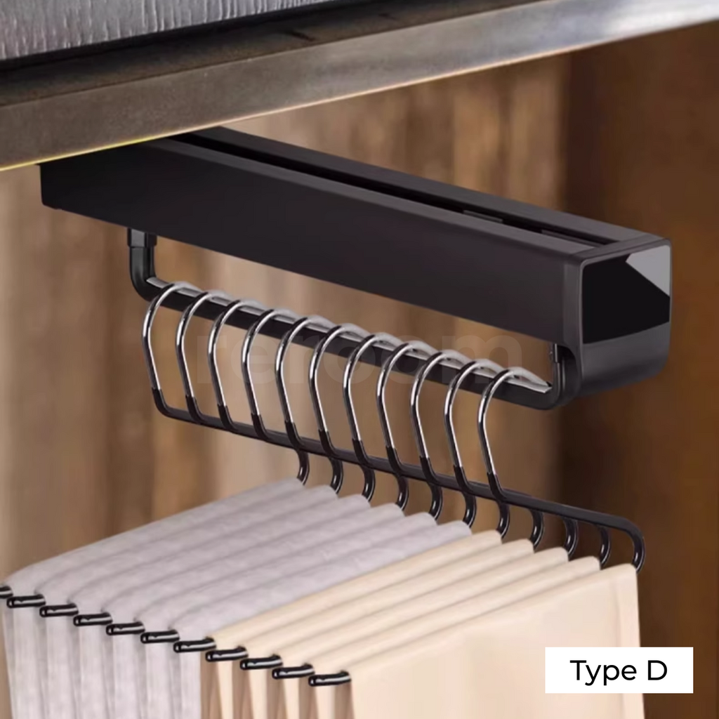 Top-Mounted Push-Pull Vertical Wardrobe Hanging Bar 【Pre-Order】 reroom-singapore