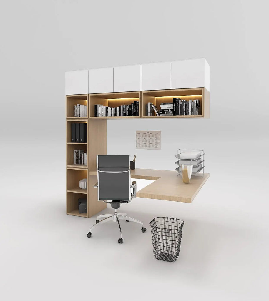 L-Shaped Table with Shelving reroom-singapore